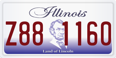 IL license plate Z881160