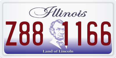 IL license plate Z881166
