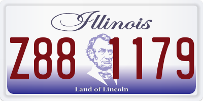 IL license plate Z881179