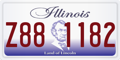 IL license plate Z881182
