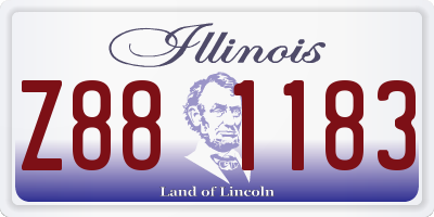 IL license plate Z881183