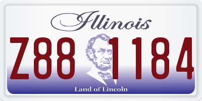 IL license plate Z881184