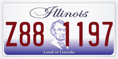 IL license plate Z881197