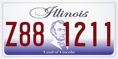 IL license plate Z881211