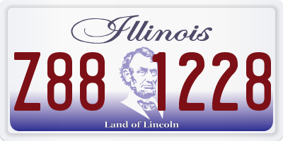 IL license plate Z881228
