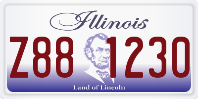 IL license plate Z881230