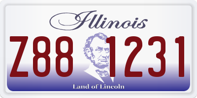 IL license plate Z881231