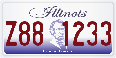 IL license plate Z881233