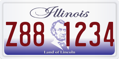 IL license plate Z881234