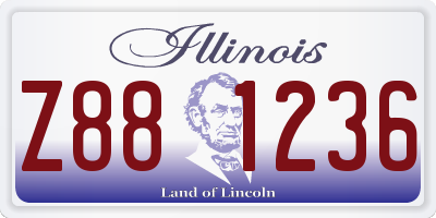 IL license plate Z881236