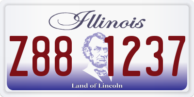 IL license plate Z881237