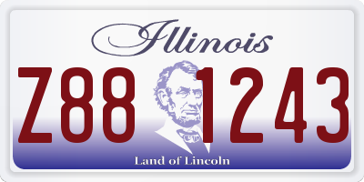 IL license plate Z881243
