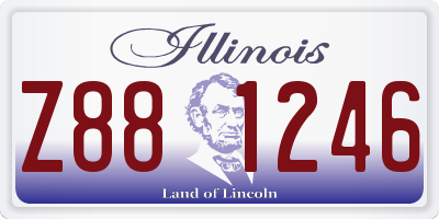 IL license plate Z881246