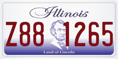 IL license plate Z881265