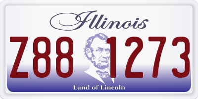 IL license plate Z881273