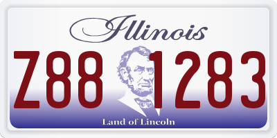 IL license plate Z881283