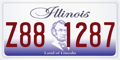 IL license plate Z881287