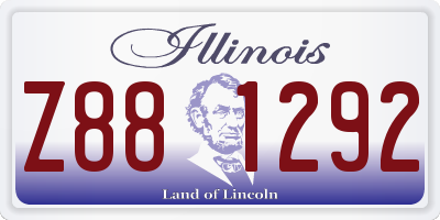 IL license plate Z881292