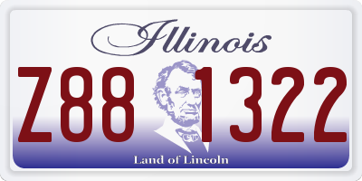 IL license plate Z881322