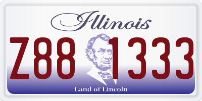 IL license plate Z881333