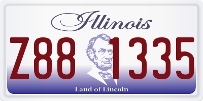 IL license plate Z881335
