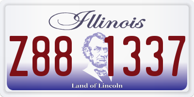 IL license plate Z881337