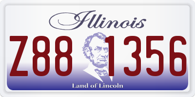 IL license plate Z881356