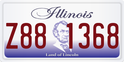 IL license plate Z881368