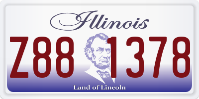 IL license plate Z881378
