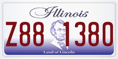 IL license plate Z881380