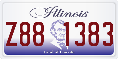 IL license plate Z881383