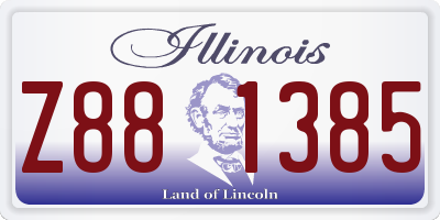 IL license plate Z881385
