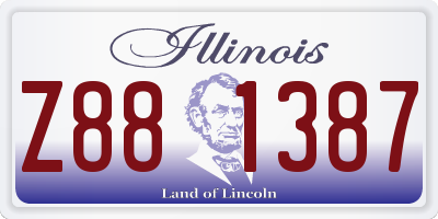 IL license plate Z881387