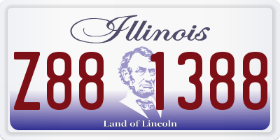 IL license plate Z881388