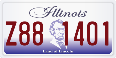 IL license plate Z881401