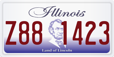 IL license plate Z881423