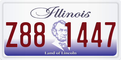 IL license plate Z881447