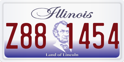 IL license plate Z881454