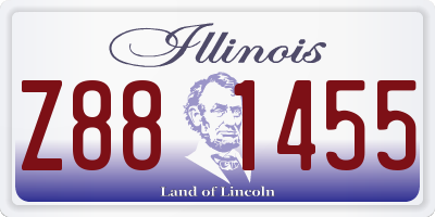 IL license plate Z881455