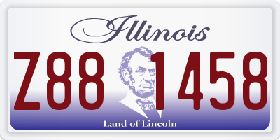 IL license plate Z881458