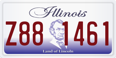 IL license plate Z881461