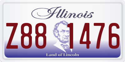 IL license plate Z881476