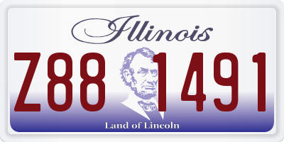 IL license plate Z881491