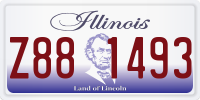 IL license plate Z881493