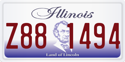 IL license plate Z881494
