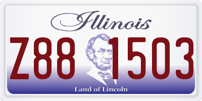 IL license plate Z881503