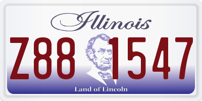 IL license plate Z881547
