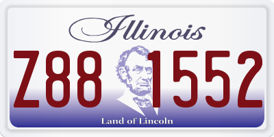 IL license plate Z881552