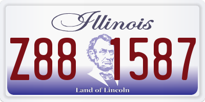 IL license plate Z881587