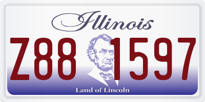 IL license plate Z881597